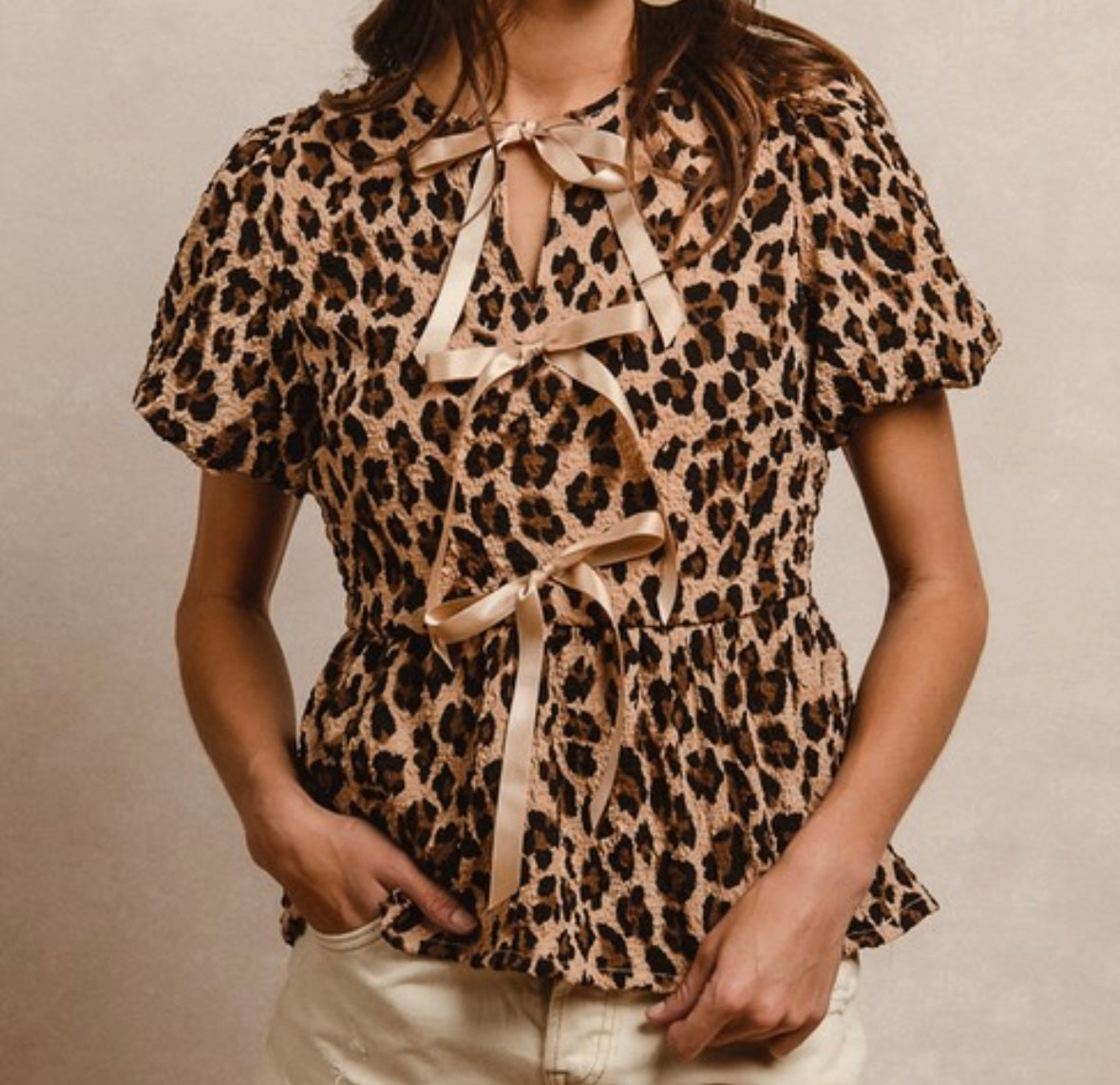 Adrianna Leopard Top