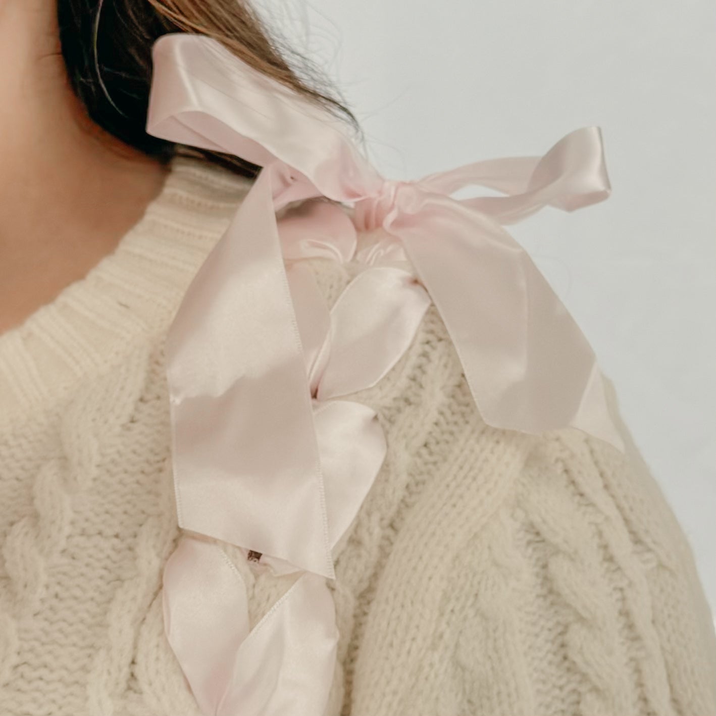 Pretty & Pink Bow Sweater