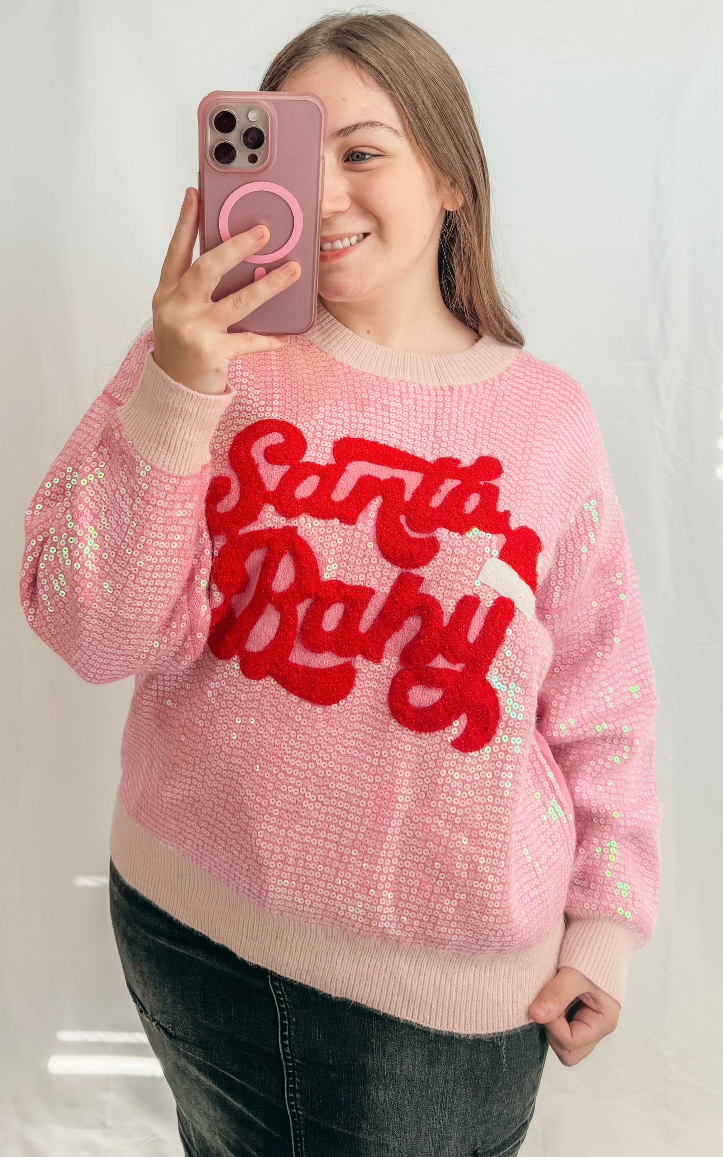Sparkly Santa Baby Sweater