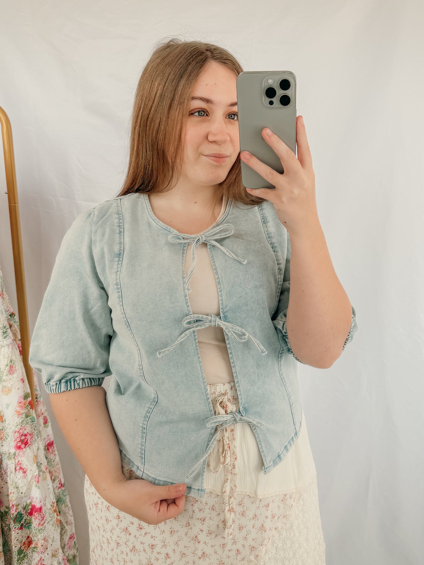 Tied To Me Denim Top