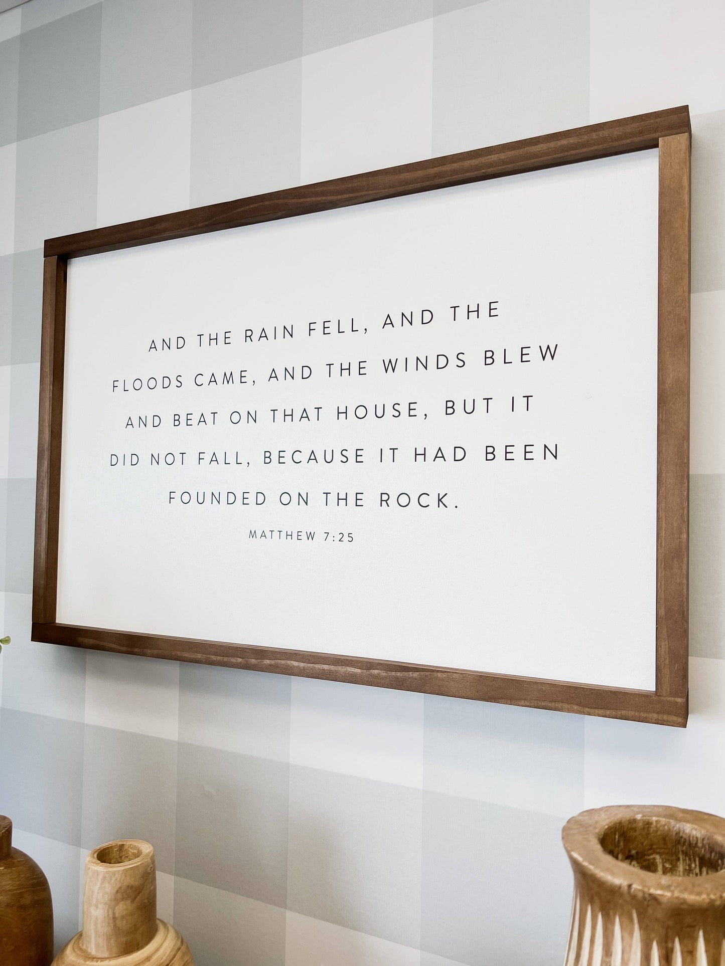And the Rain Fell, and the Floods Came Sign
