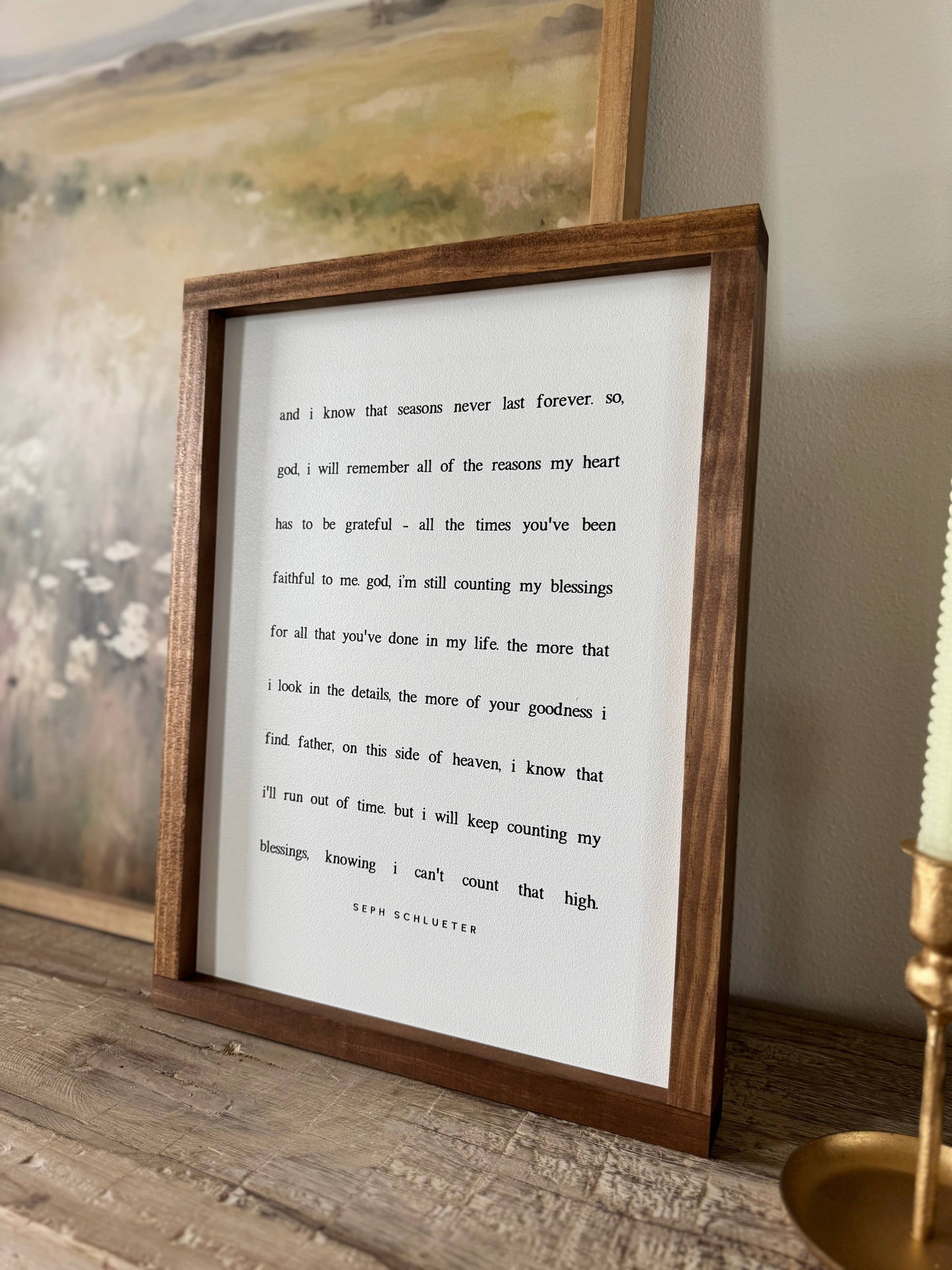 Counting My Blessings Sign