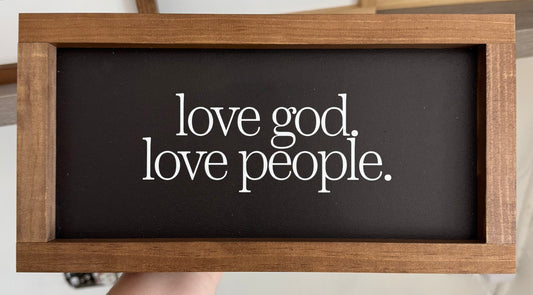 Love God. Love People. BLACK