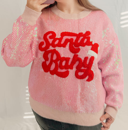 Sparkly Santa Baby Sweater