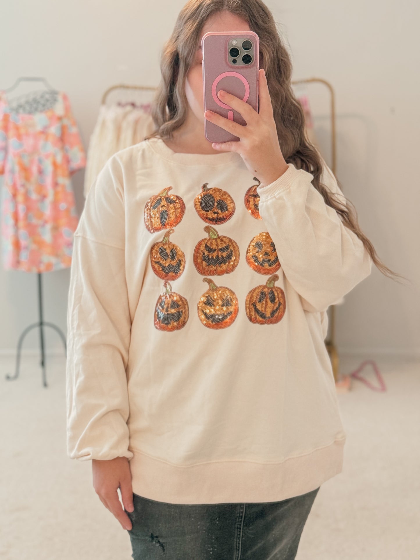 Pumpkin Patch Sparkly Sweatshirt