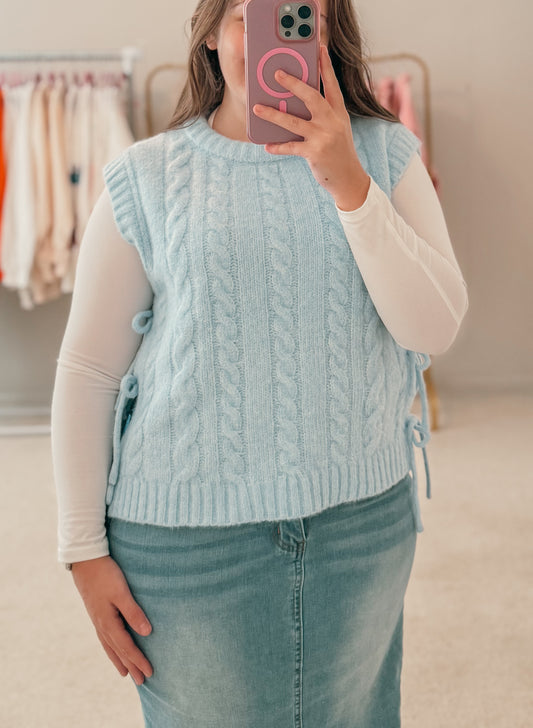 Cozy Blue Sweater Vest