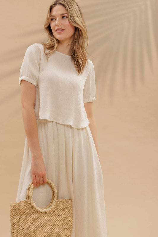Natural Midi Skirt